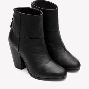 rag & bone Newbury Black Leather Ankle Boots 37.5